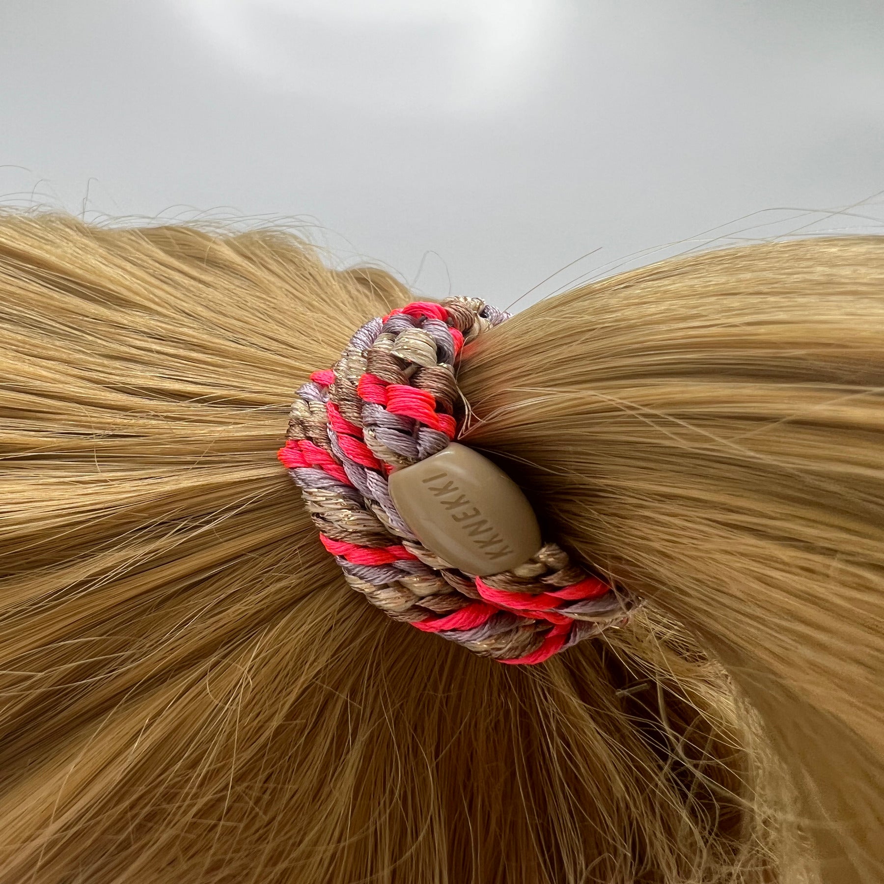 FAT HAIR TIE NOUGAT STRIPE FAT HAIR TIE NOUGAT STRIPE